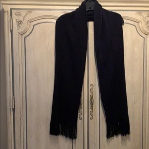 Black fringe scarf